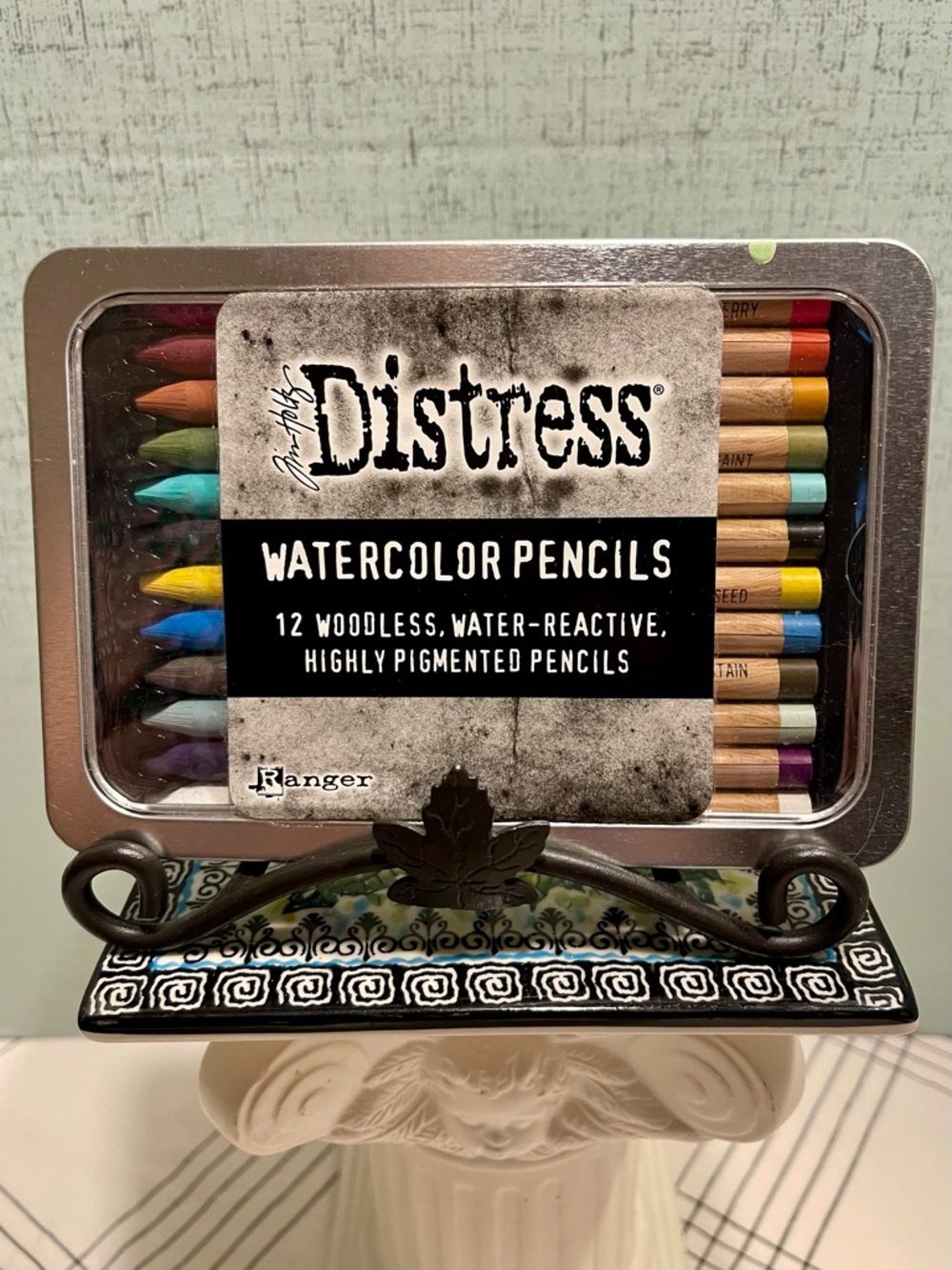 TIM HOLTZ Distress Watercolor Pencils - 12 Multicolor SET ONE - NEW IN PACKAGE